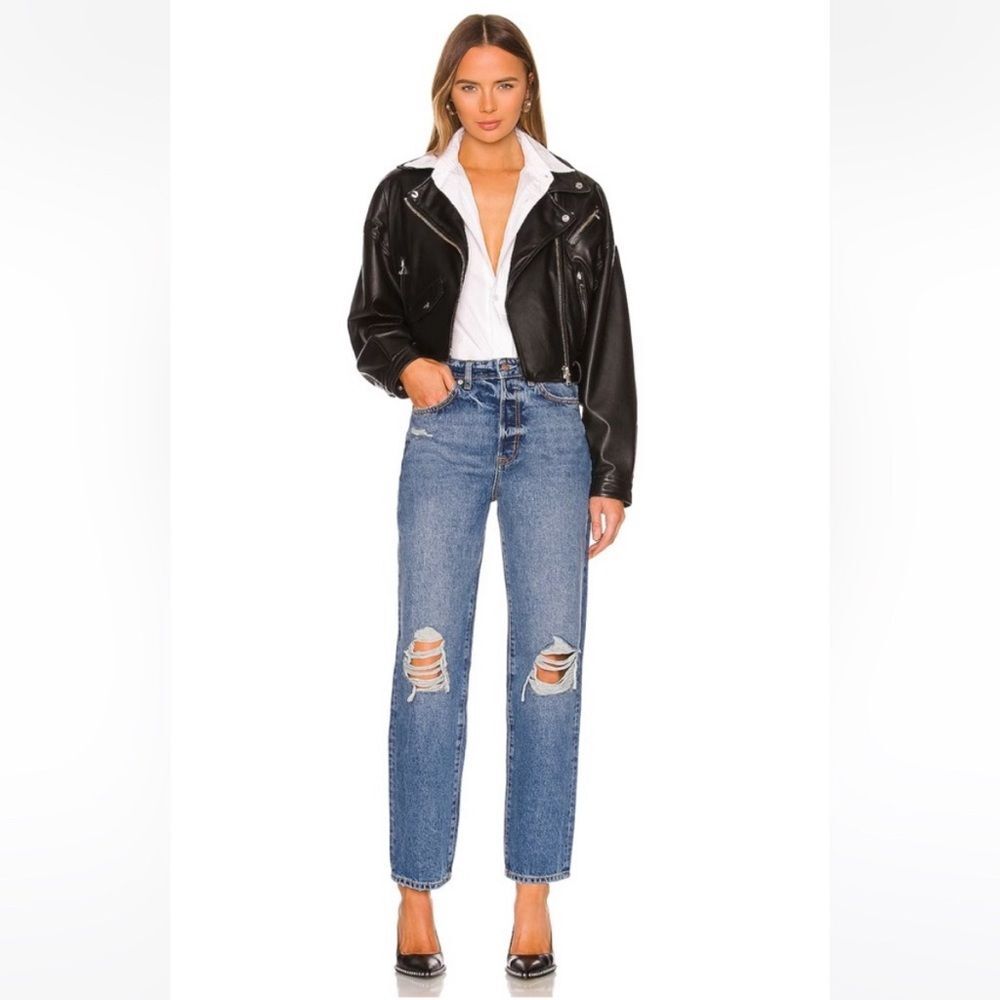 Lovers + Friends Ryan High Rise Loose Straight Jeans Palm Canyon Size 30 NWT